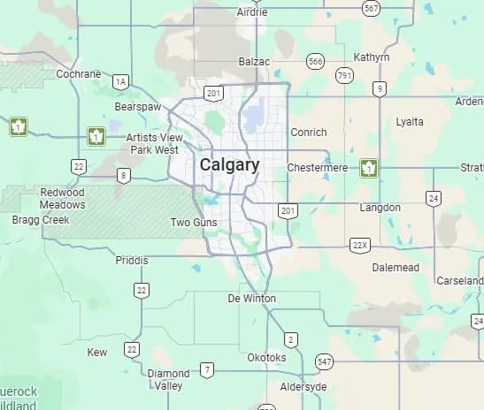 Alberta service map