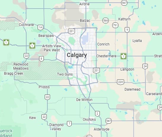 Alberta service map