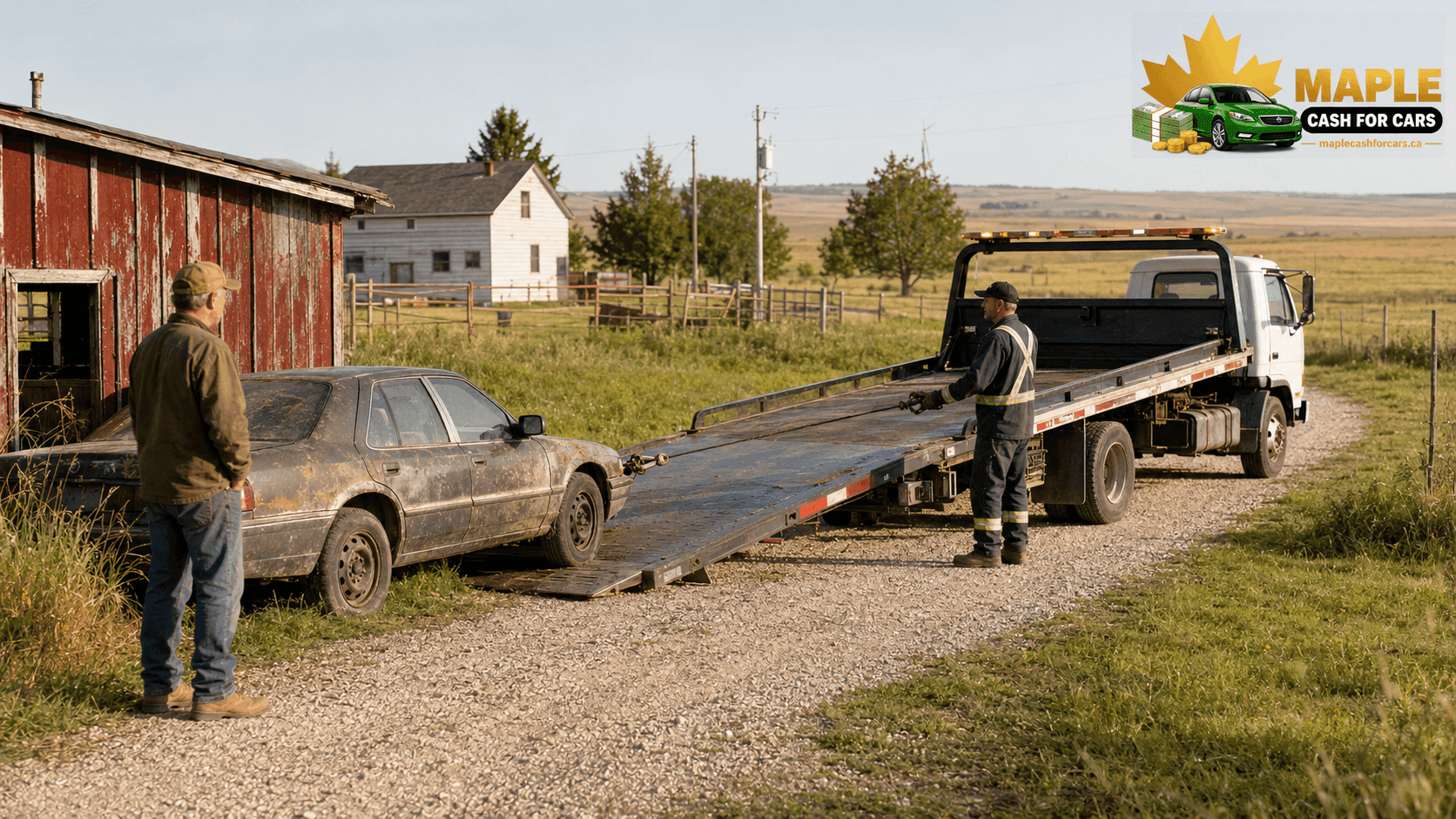 Selling a Junk Car From a Farm or Acreage| How Rural Alberta Pickup Actually Works